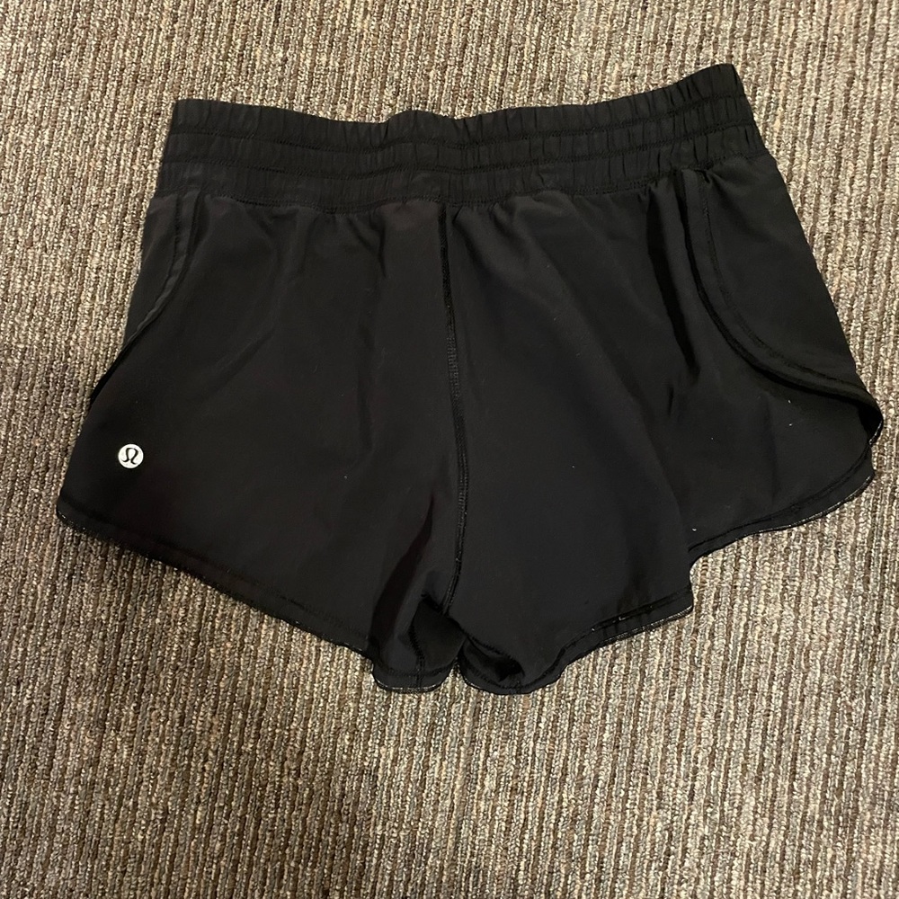 Black Lululemon shorts size 4